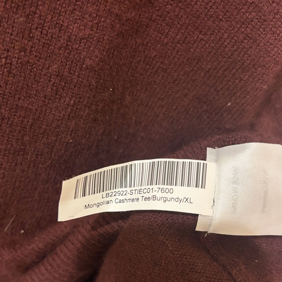 Quince Mongolian Cashmere Tee Burgundy Size XL short sleeve - Picture 6 of 6